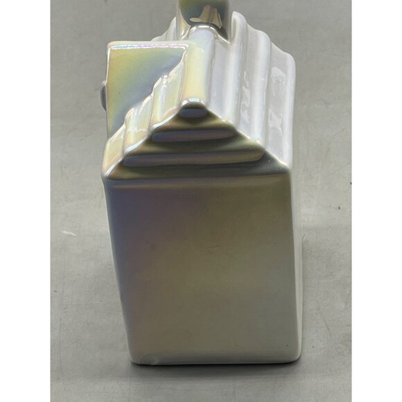 iridescent Christmas house bow village decoration 4x3x5.5" READ - Picture 4 of 8